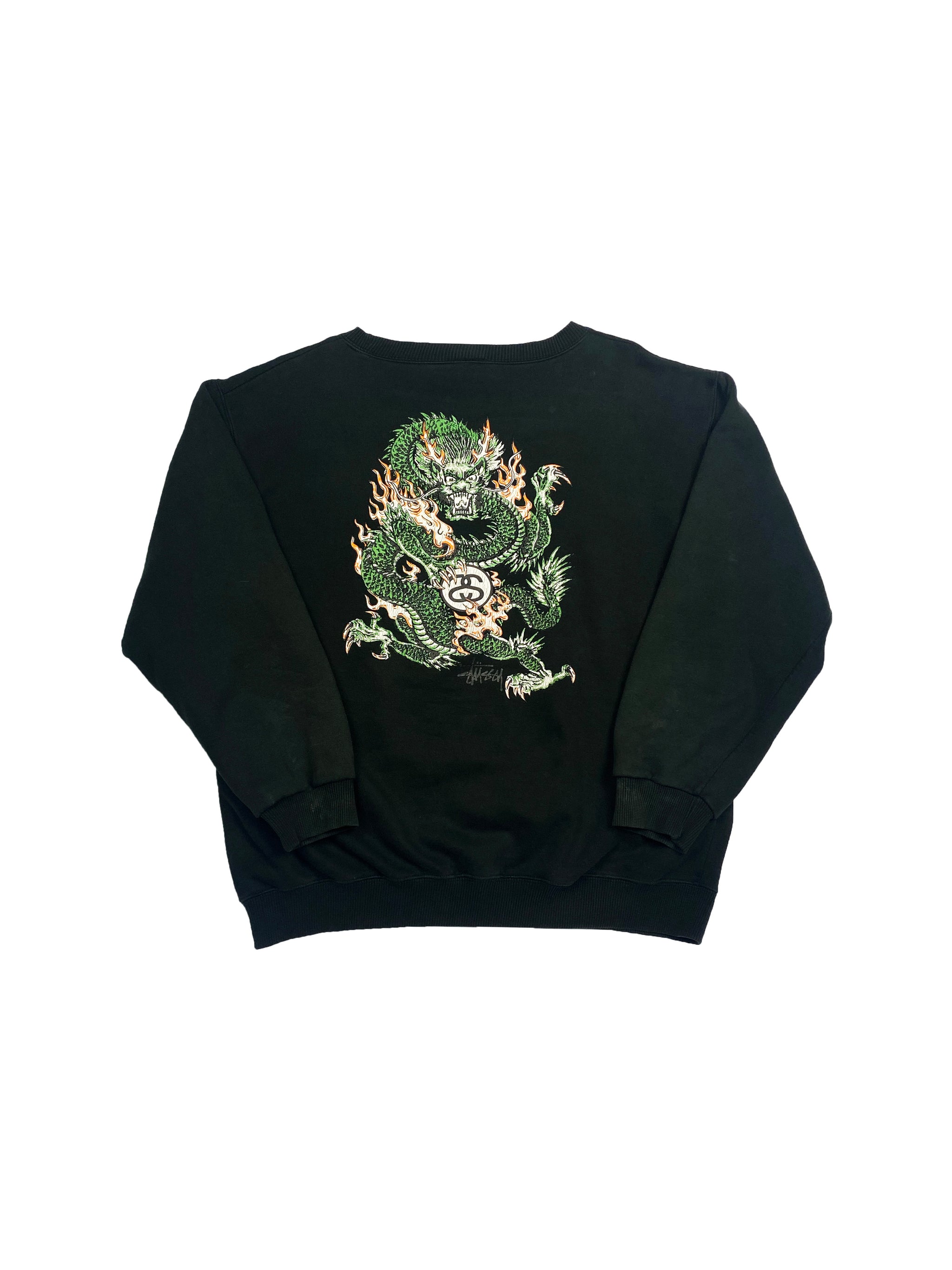 Stussy dragon sweatshirt on sale