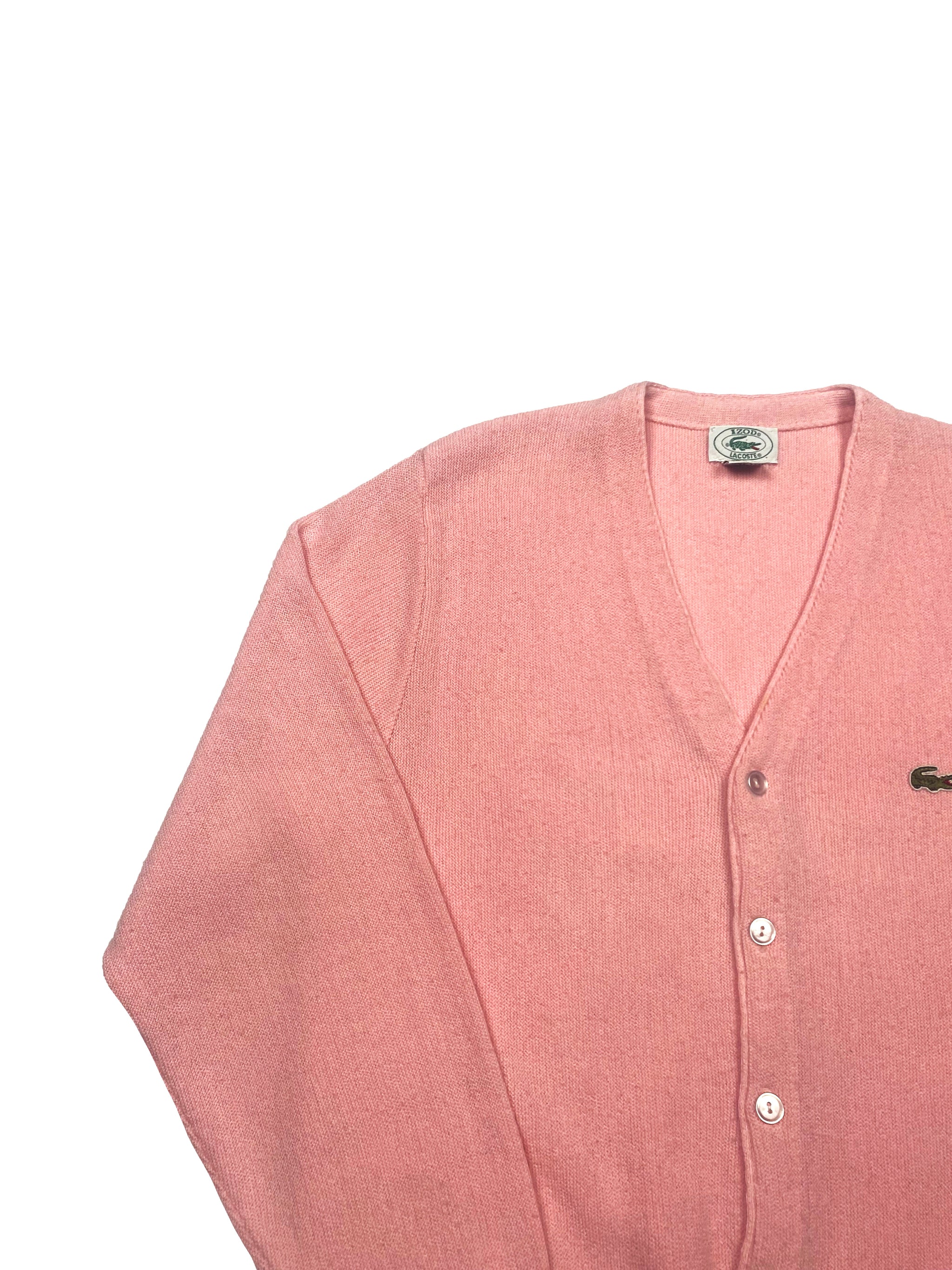 Pink lacoste cardigan hotsell