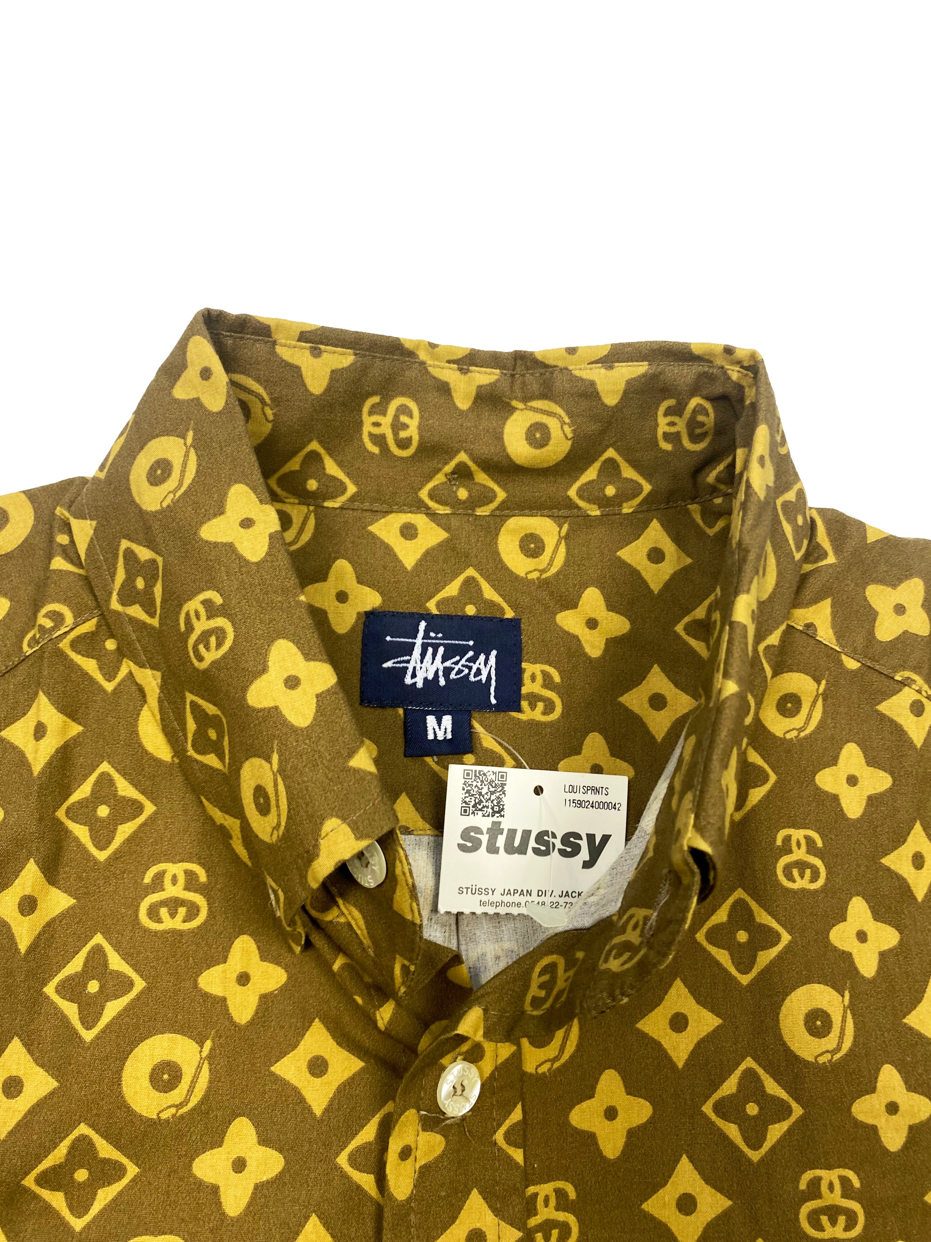 Brown Stussy Louis Vuitton Shirt, Size Large, Baggy